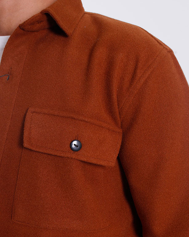 Rust Textured Utility Over-Shirt - O203046