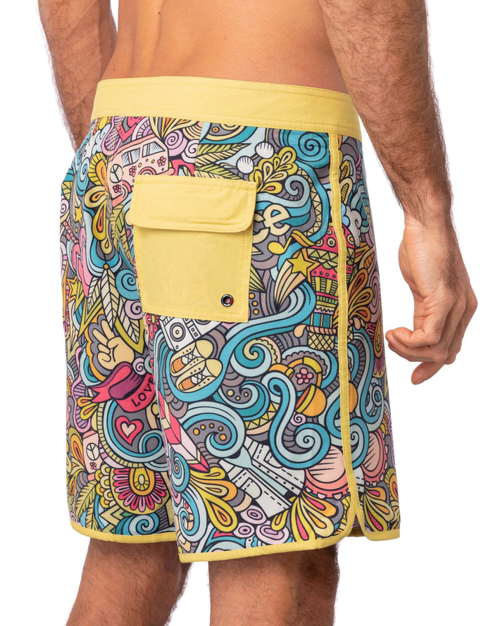 short de bain hippie PULLIN en polyester