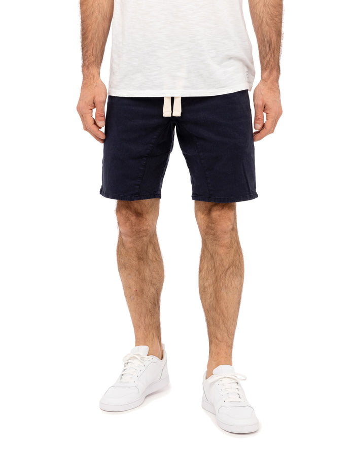 short tapered navy PULLIN en coton