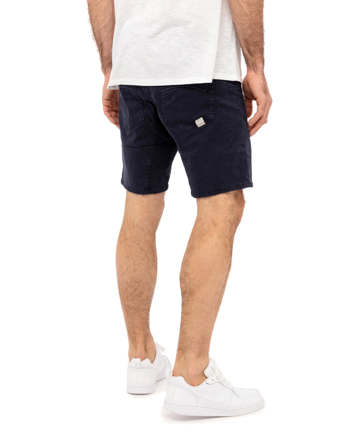 short tapered navy PULLIN en coton
