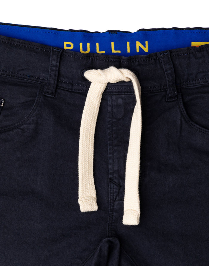 short tapered navy PULLIN en coton