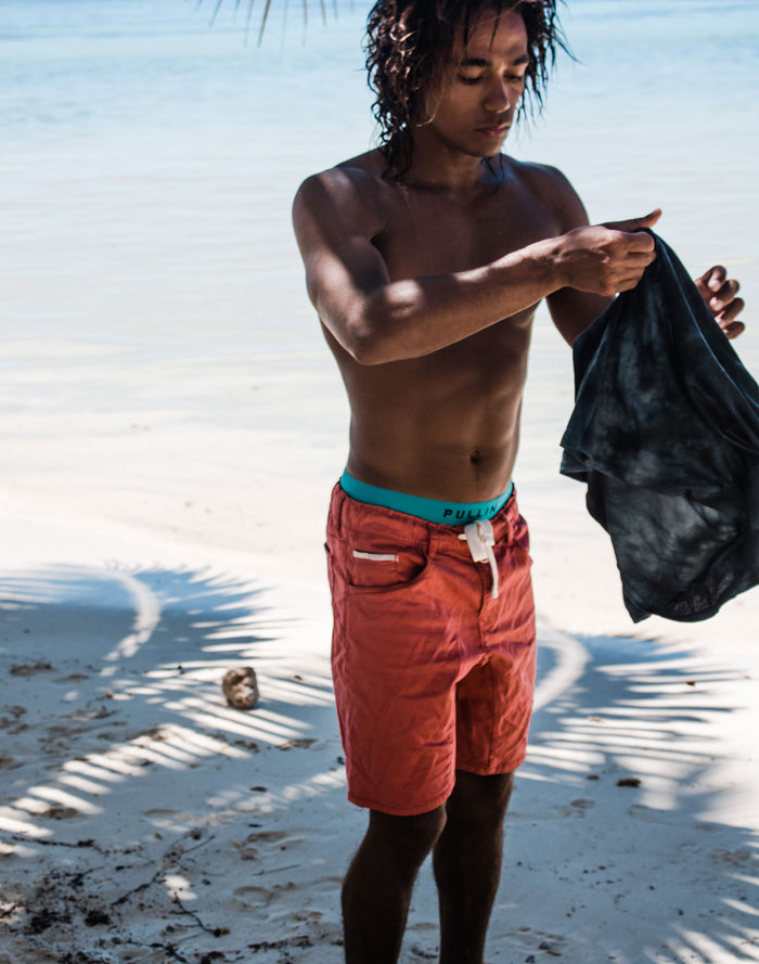 short tapered papaya PULLIN en coton