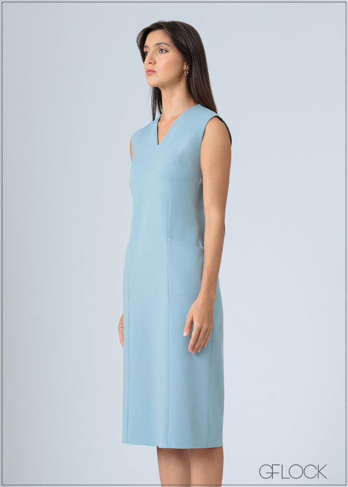 Shoulder Pad Dress - 200726