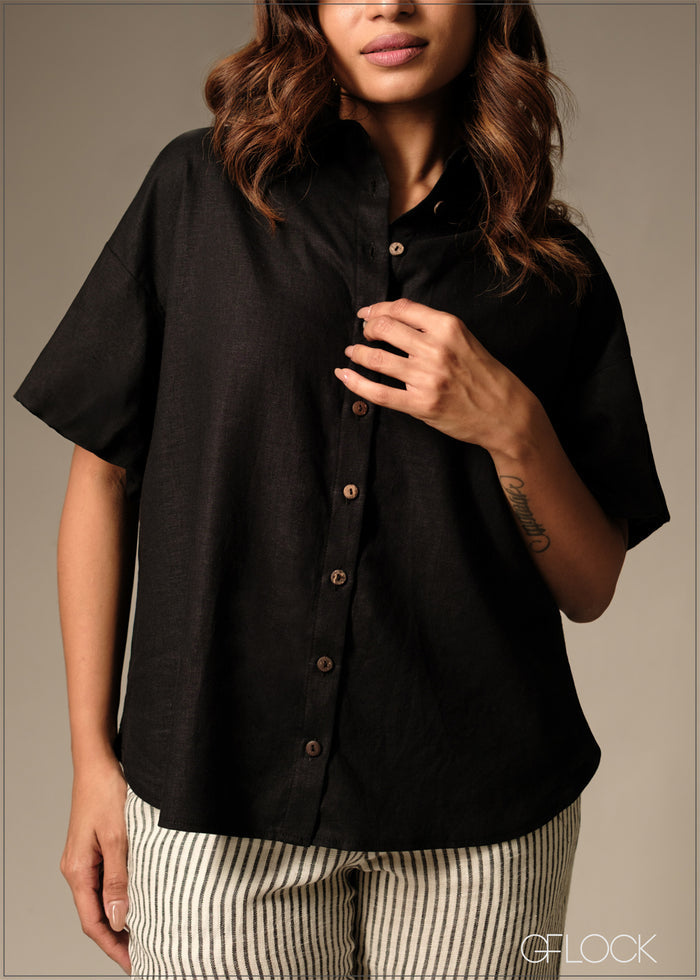 Sleeve Detail Oversized Top - 160126
