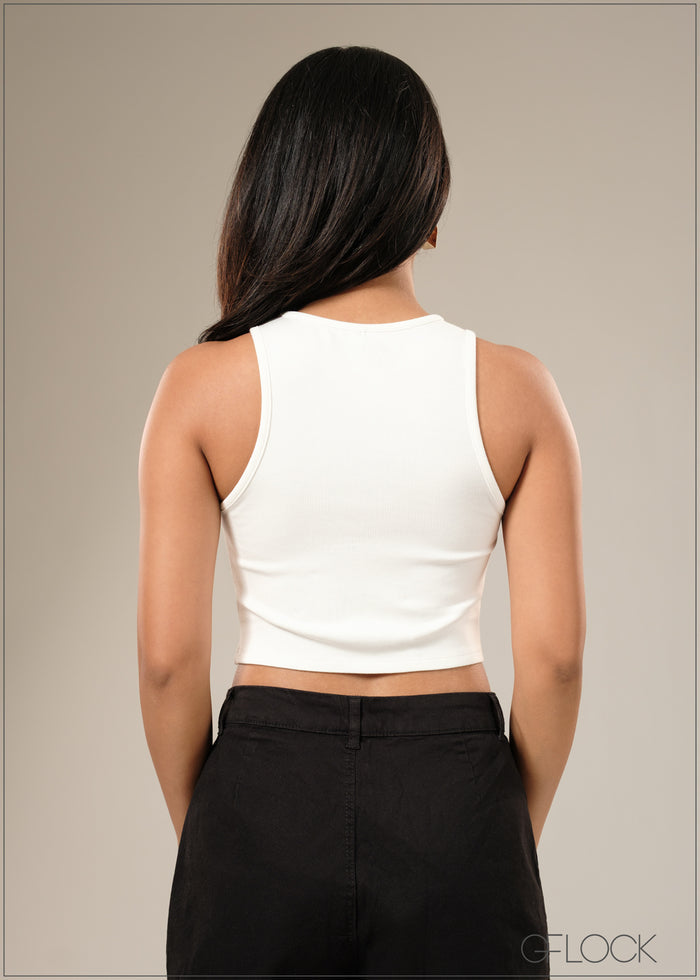Sleeveless Crop Top - 100925
