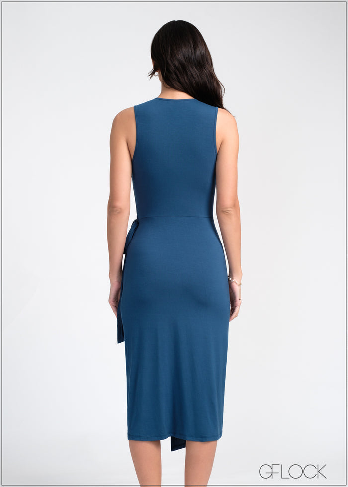 Sleeveless Wrap Dress - 310325