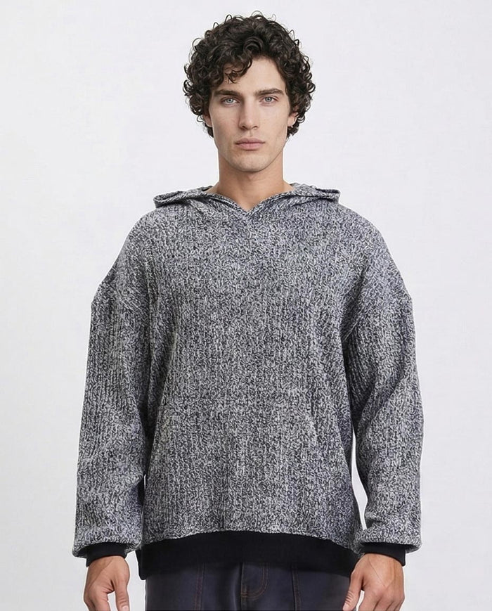 Slip On Casual Heavy Hoodie - Heather Grey