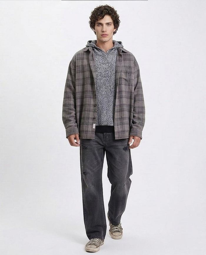 Slip On Casual Heavy Hoodie - Heather Grey - R214872