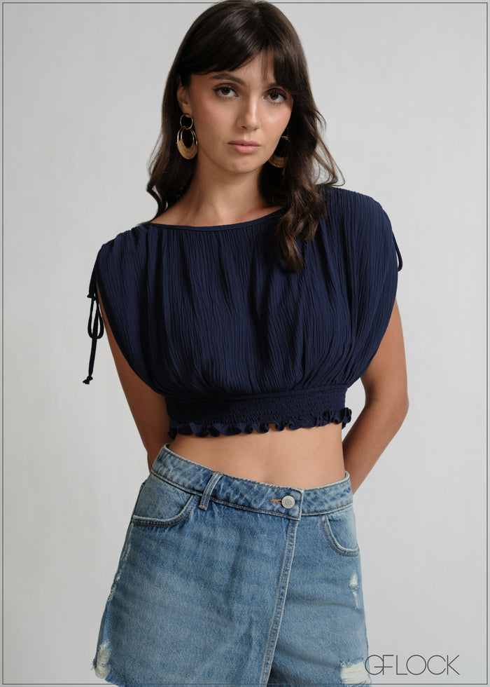 Smocked Crop Top - 270426