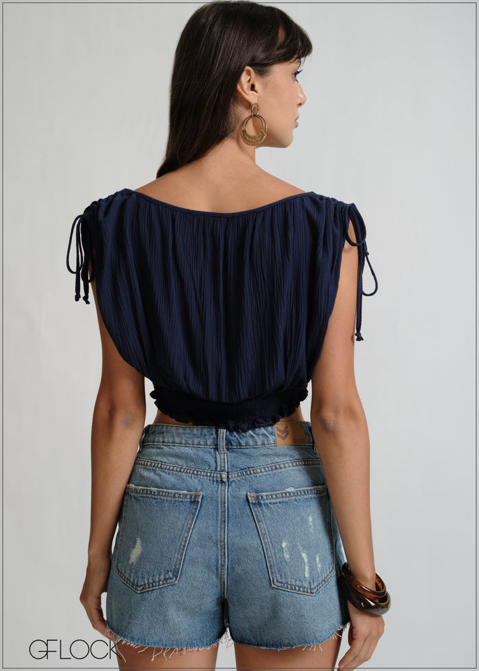 Smocked Crop Top - 270426