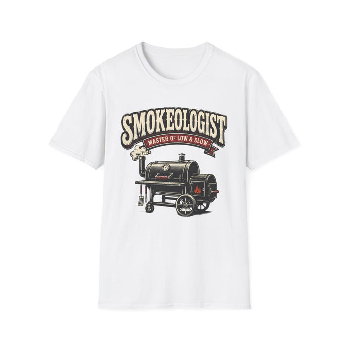 sport grey t-shirt with master of low and slow bbq humor