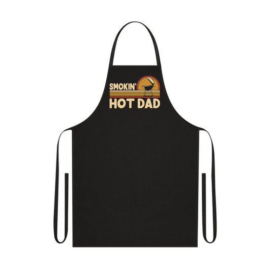 smokin' hot dad bbq apron clothing front product image