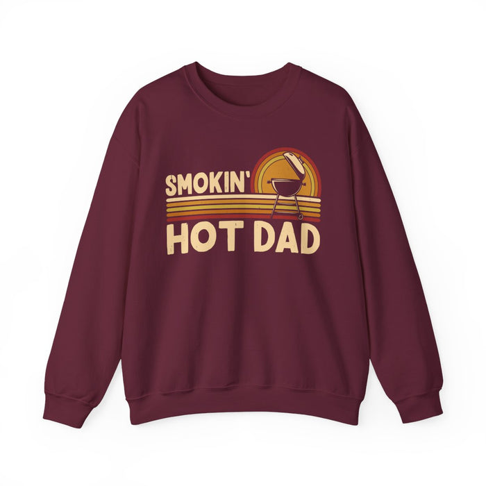 Smokin' Hot Dad BBQ Sweatshirt - funny sweatshirt by Cheeky Business