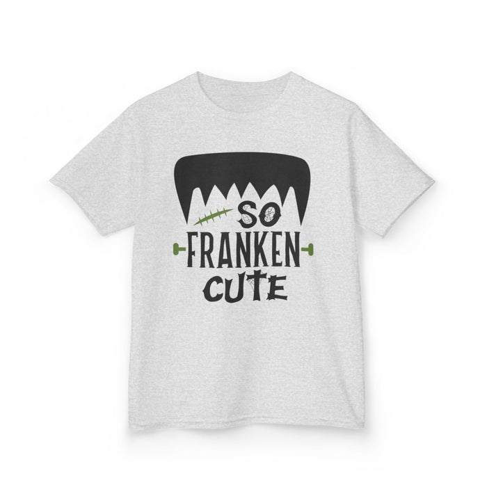 daisy yellow kids t-shirt with frankenstein halloween design for trick-or-treating