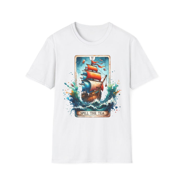 Spill The Tea Tarot Graphic T-Shirt - funny t-shirt by Cheeky Business