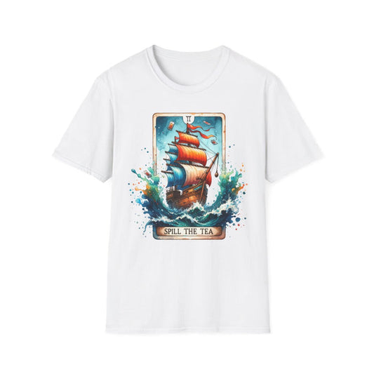 Spill The Tea Tarot Graphic T-Shirt - funny t-shirt by Cheeky Business
