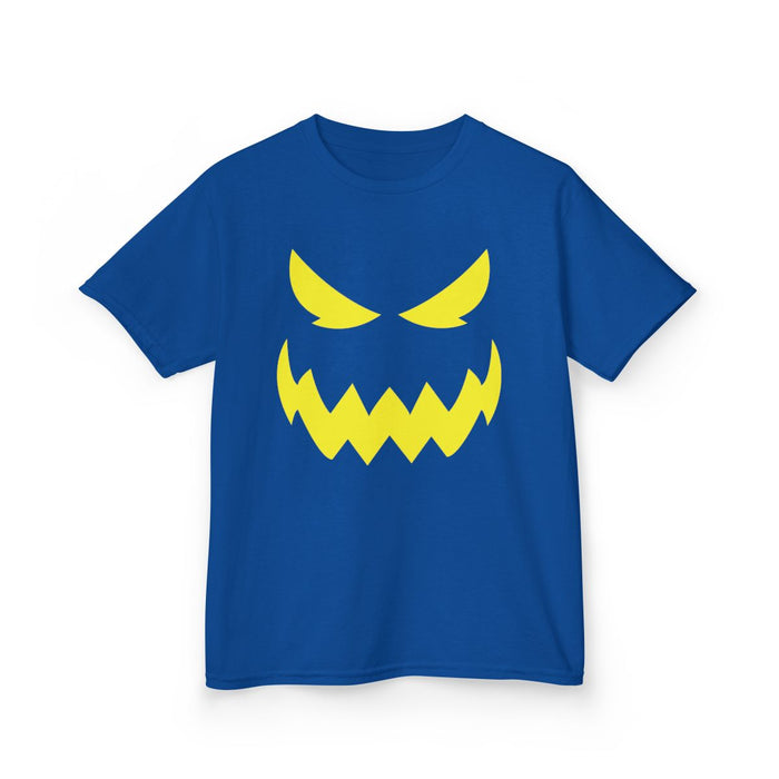 black kids t-shirt with spooky monster design for trick-or-treating