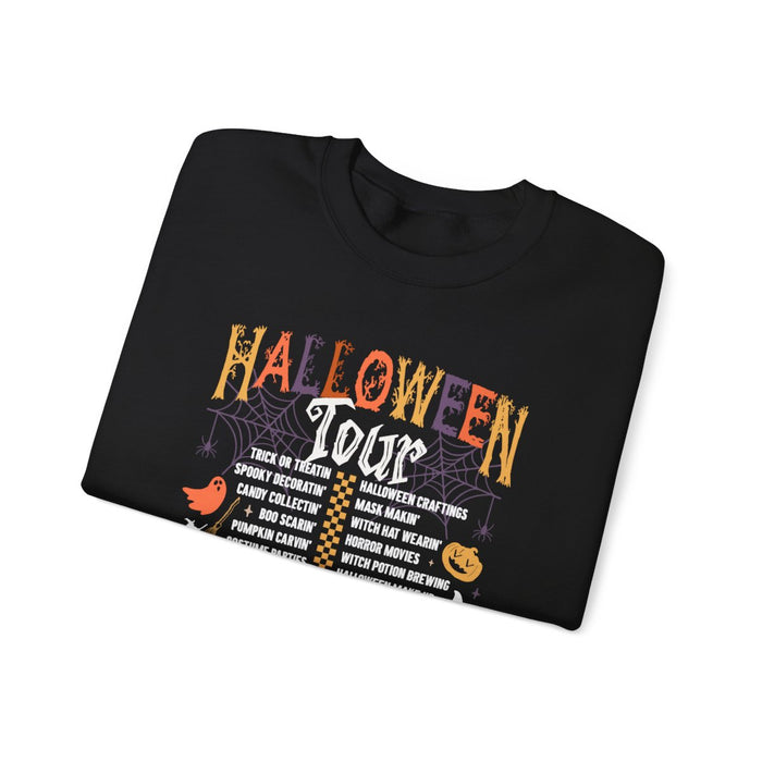 Spooky Town Halloween Tour Black Sweatshirt - funny sweatshirt by Cheeky Business