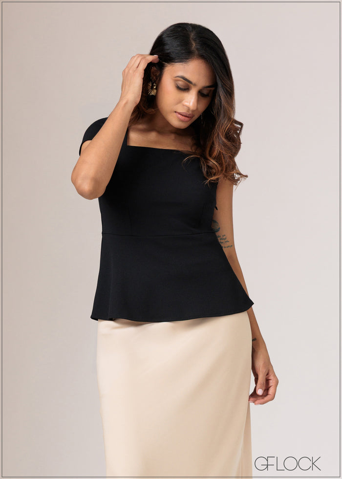 Square Neck Detailed Top - 080526