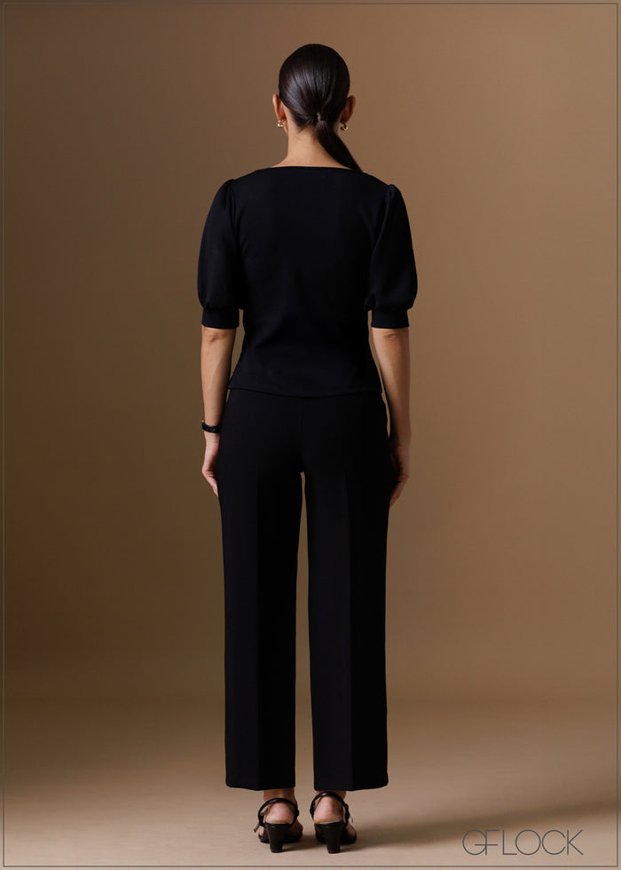 Straight Leg Pant With Pockets - 120925
