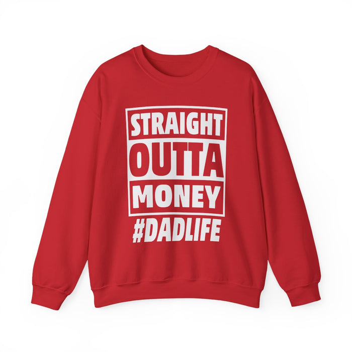 detail view of straight outta whiskey sweatshirt print quality and fit
