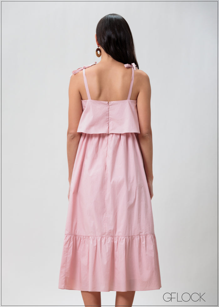 Strappy Frill Detailed Dress - 070425
