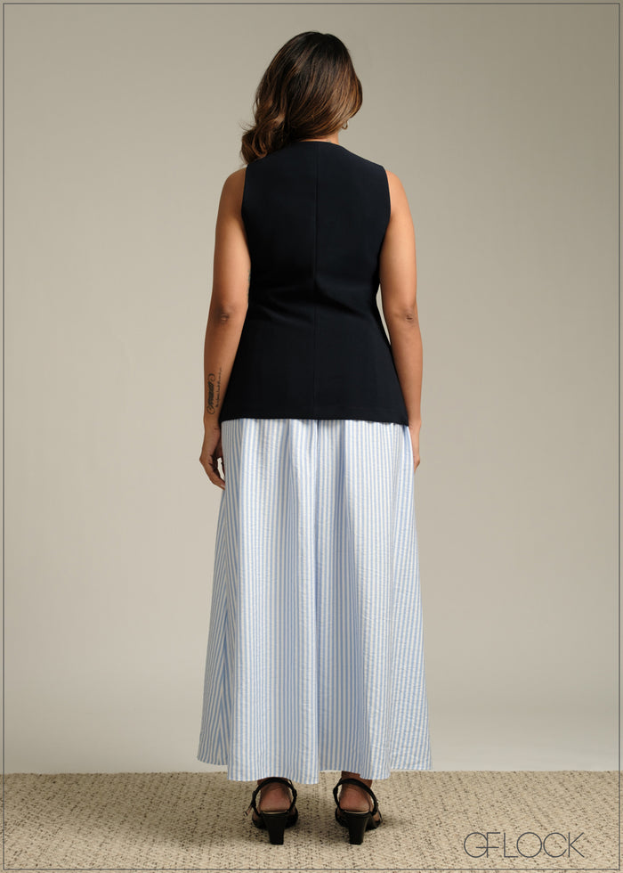 Stripe Printed Skirt - 190925
