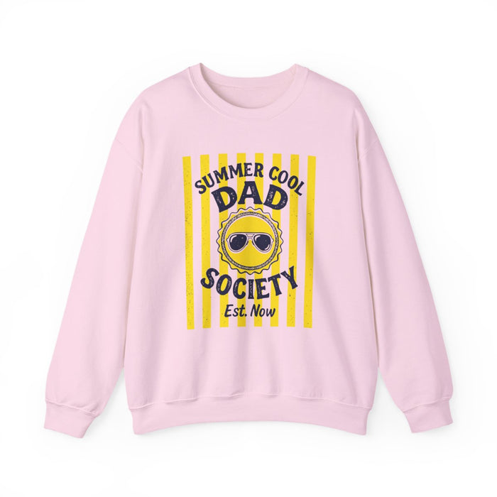 white sweatshirt with Cool Dad Society funny dad design