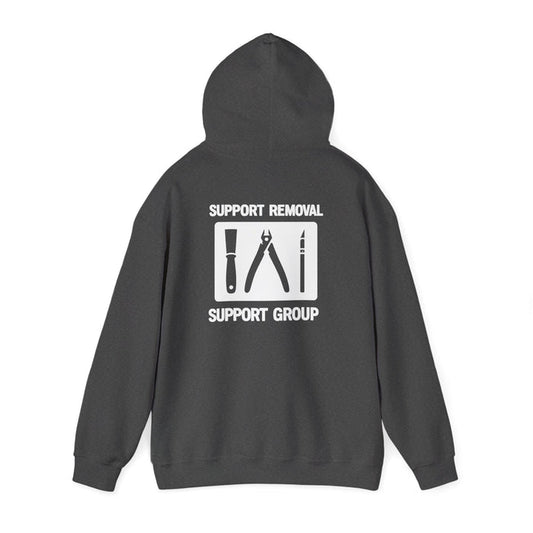 Support Removal Support Group - Funny 3D Printing Hoodie S / Dark Heather gift_idea unique_gift personalised_gift