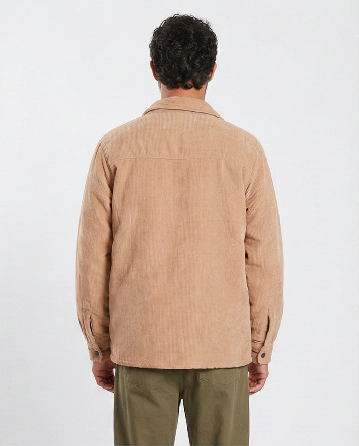 Tan Corduroy Button-Down Shacket - R206828