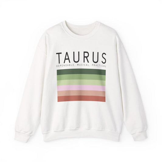 sand sweatshirt with taurus zodiac minimalist retro design
