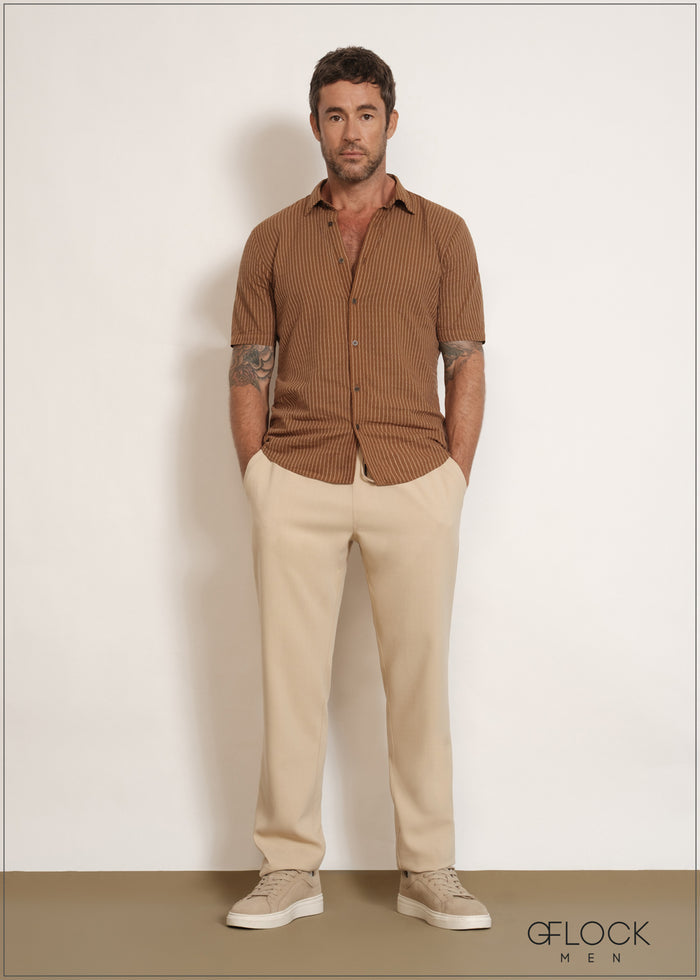 Textured Comfort Trousers - men’s trousers at GFLOCK Sri Lanka