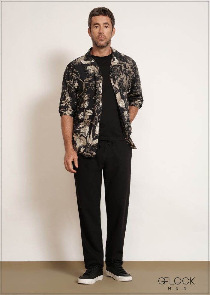 Textured Comfort Trousers - men’s trousers alternate view - GFLOCK Sri Lanka