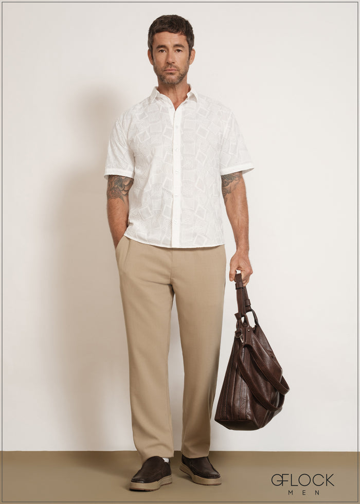 Textured Comfort Trousers - men’s trousers alternate view - GFLOCK Sri Lanka