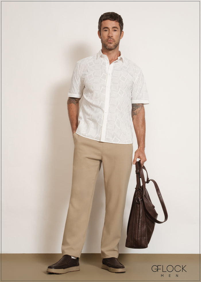 Textured Comfort Trousers - men’s trousers alternate view - GFLOCK Sri Lanka