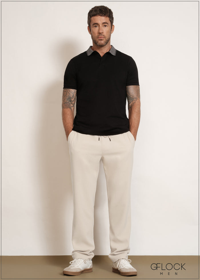 Textured Comfort Trousers - men’s trousers alternate view - GFLOCK Sri Lanka