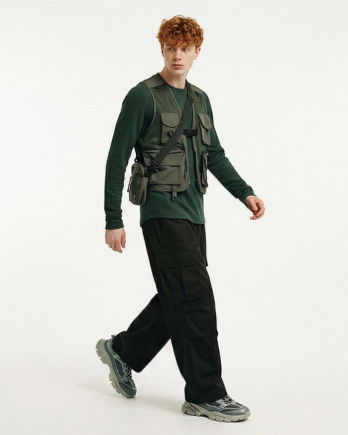 Textured Forest Green Long Sleeve Tee