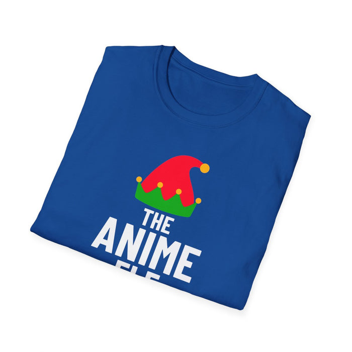 anime elf Christmas t-shirt shown in multiple colours
