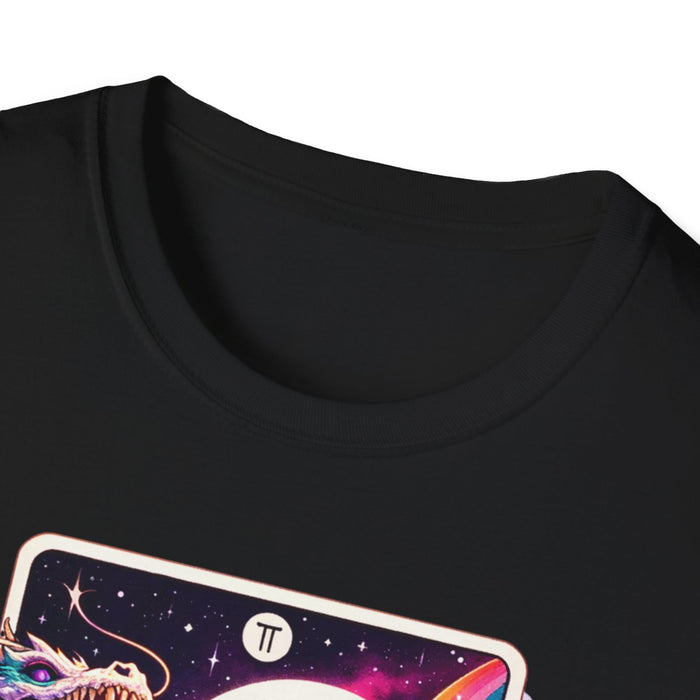 the audacity tarot t-shirt flat lay showing print quality