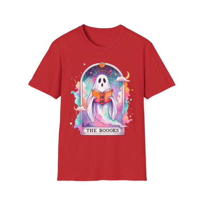 royal blue t-shirt with ghost tarot graphic tee design