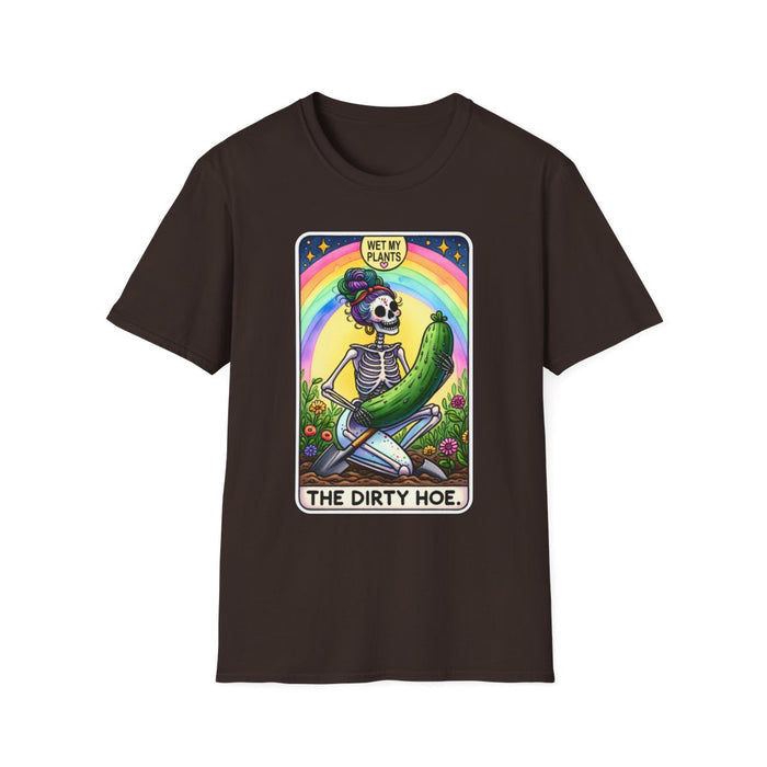 The Dirty Hoe Tarot Gardening T-Shirt - funny t-shirt by Cheeky Business