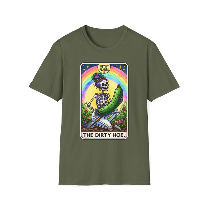 The Dirty Hoe Tarot Gardening T-Shirt - funny t-shirt by Cheeky Business