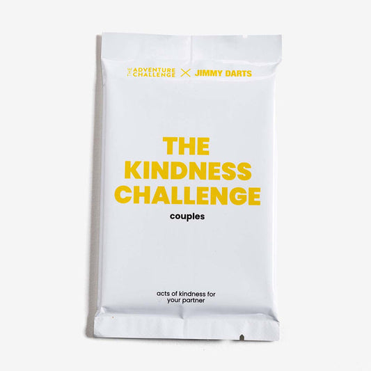 The Kindness Challenge: Couples Expanion pack from Jimmy Darts and The Adventure Challenge is 12 scratch-off challenges to help you surprise your partner with thoughtful gestures.