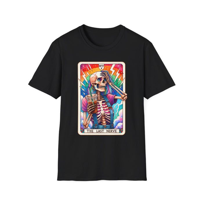 The Last Nerve Skeleton Tarot T-Shirt - funny t-shirt by Cheeky Business