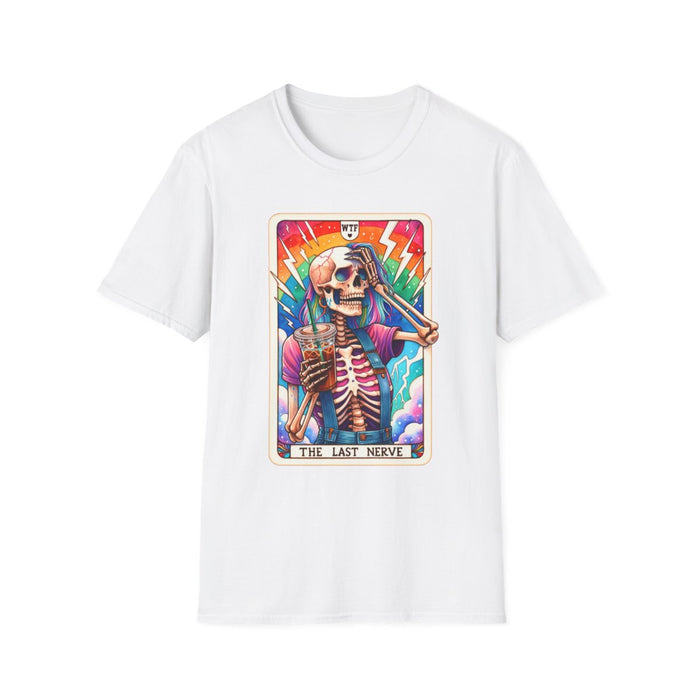 The Last Nerve Skeleton Tarot T-Shirt - funny t-shirt by Cheeky Business
