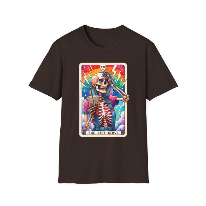 The Last Nerve Skeleton Tarot T-Shirt - funny t-shirt by Cheeky Business