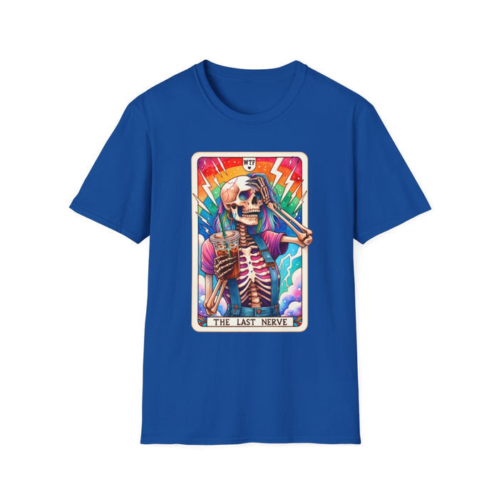 The Last Nerve Skeleton Tarot T-Shirt - funny t-shirt by Cheeky Business
