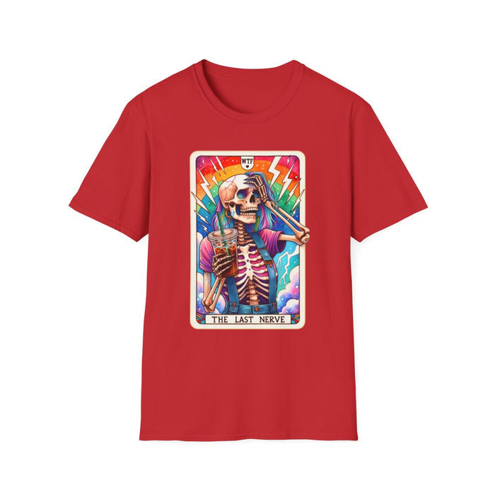 The Last Nerve Skeleton Tarot T-Shirt - funny t-shirt by Cheeky Business