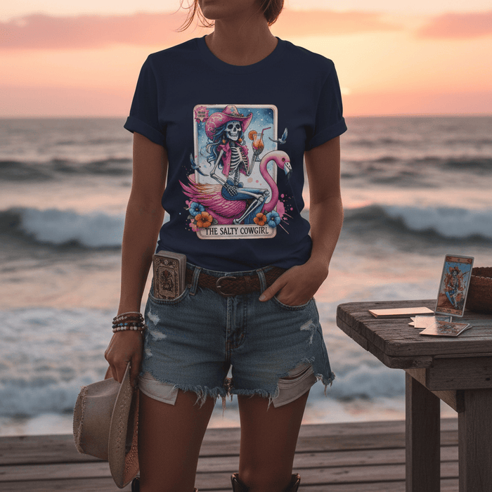 the salty cowgirl tarot graphic t-shirt t-shirt seventh colour product image