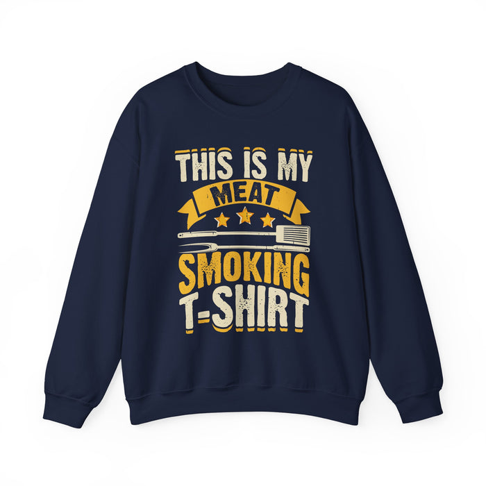 black t-shirt with this is my meat smoking funny barbecue design